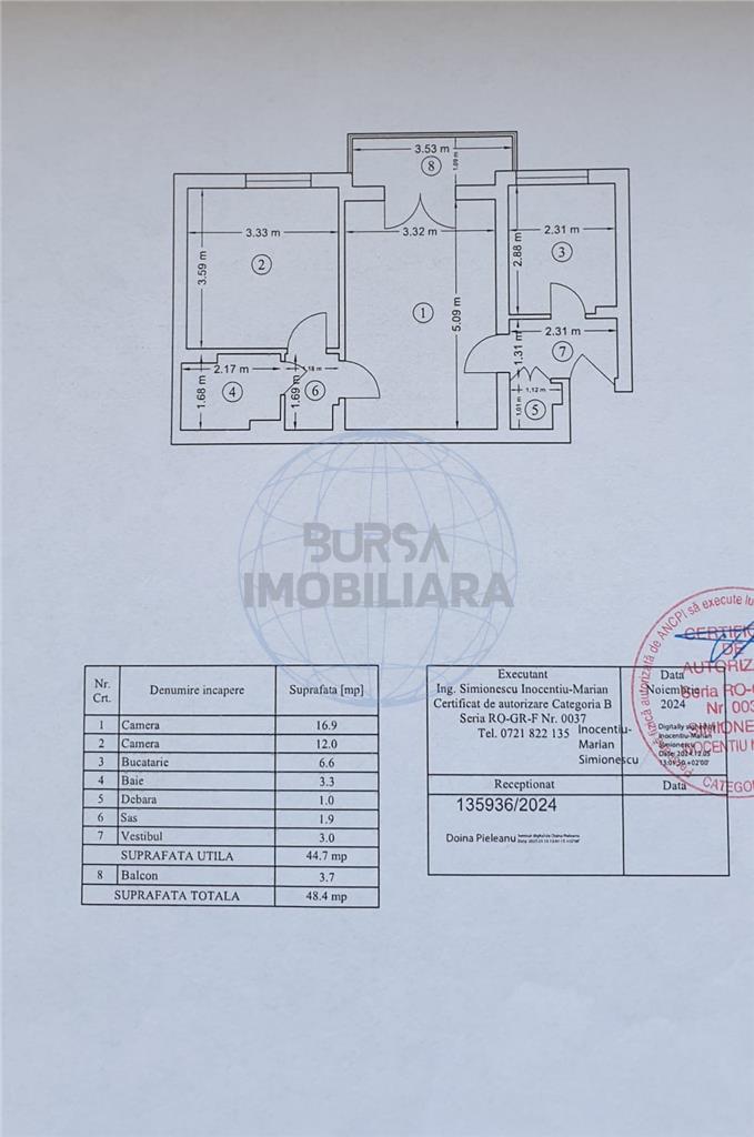 Apartament 3 camere Titan, Potcoava